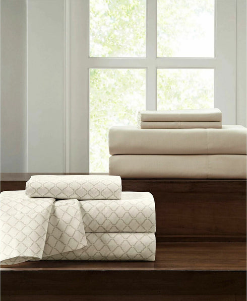 Madison Park Essentials Zara 16PC Jacquard Complete Bedding Set W/ 2 Sheet Sets